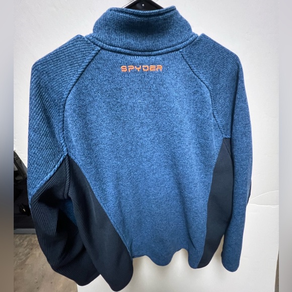 SPYDER MEN’S FULL ZIP SWEATER FLEECE LINED JACKET. BLUE & BLACK. SIZE XL - Picture 3 of 6